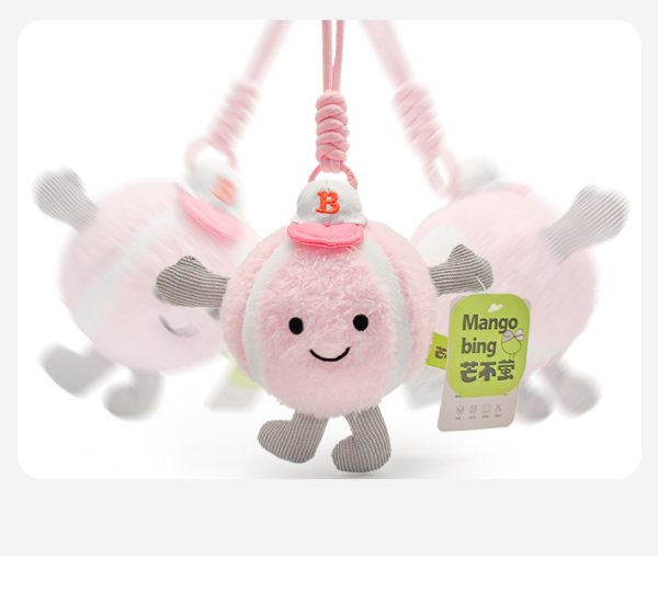 Cute cartoon tennis ball plush toy stress relief toy for student backpack - Image 9