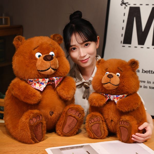 Cute Plush Bear Celebration Gift Bedroom Body Pillow Warm Toys for Kids - Image 5