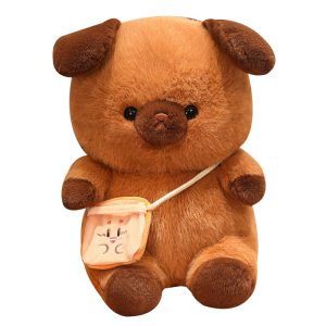 Cute dog stuffed animal soft toy gift fluffy peace of mind picture book interior kids toy