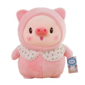 Cute pink pig-shaped stuffed animal, big body pillow, toy, gift, present, bedding, interior