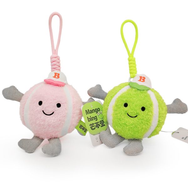 Cute cartoon tennis ball plush toy stress relief toy for student backpack - Image 5