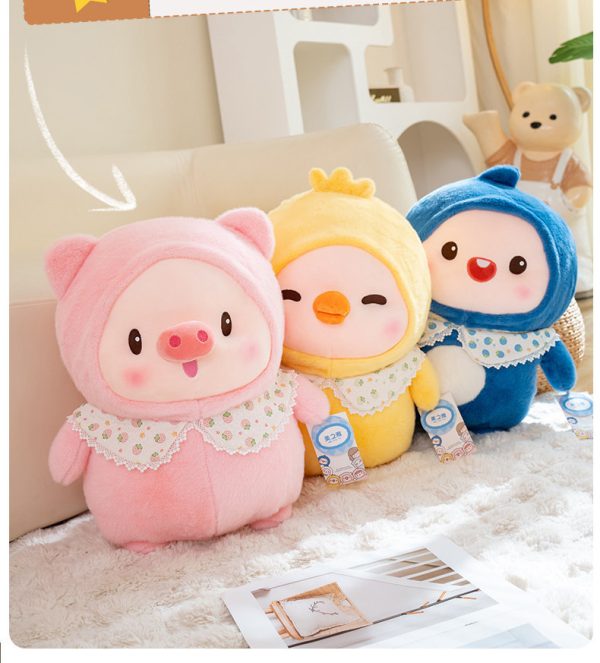 Cute pink pig-shaped stuffed animal, big body pillow, toy, gift, present, bedding, interior - Image 7