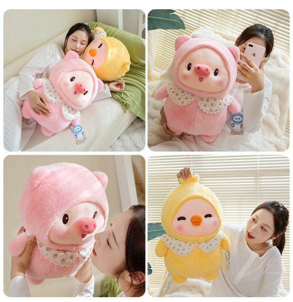 Cute pink pig-shaped stuffed animal, big body pillow, toy, gift, present, bedding, interior - Image 8