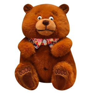 Cute Plush Bear Celebration Gift Bedroom Body Pillow Warm Toys for Kids