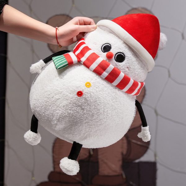 Christmas stuffed animal, Santa, snowman, realistic body pillow, stylish interior, gift, present, various uses - Image 3