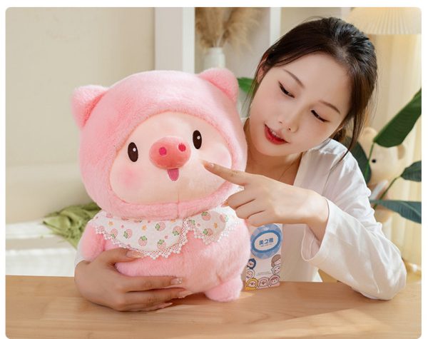 Cute pink pig-shaped stuffed animal, big body pillow, toy, gift, present, bedding, interior - Image 11