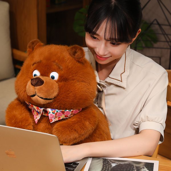 Cute Plush Bear Celebration Gift Bedroom Body Pillow Warm Toys for Kids - Image 3