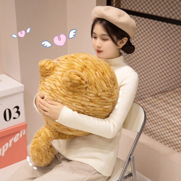 Cute tiger pattern cat plush toy fluffy body pillow for girls gift bedding stylish - Image 4
