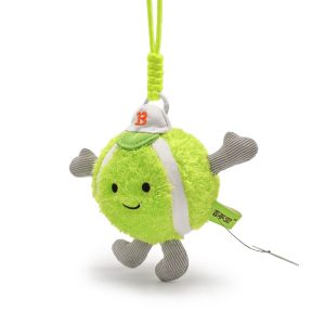 Cute cartoon tennis ball plush toy stress relief toy for student backpack
