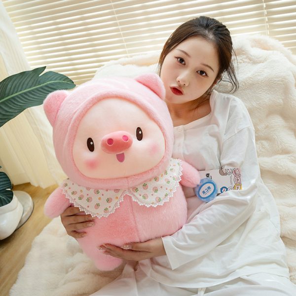 Cute pink pig-shaped stuffed animal, big body pillow, toy, gift, present, bedding, interior - Image 6
