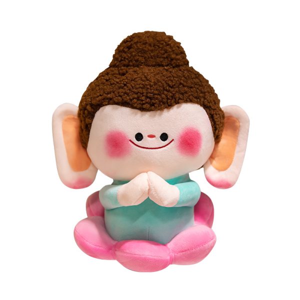 Cartoon Buddha Statue Plush Toy Cute Toy Gift Present Interior Student Room Decoration