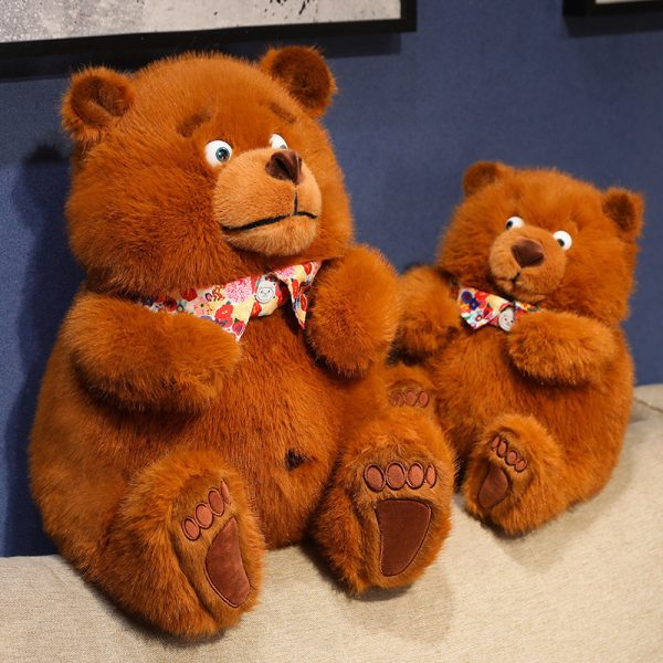 Cute Plush Bear Celebration Gift Bedroom Body Pillow Warm Toys for Kids - Image 4