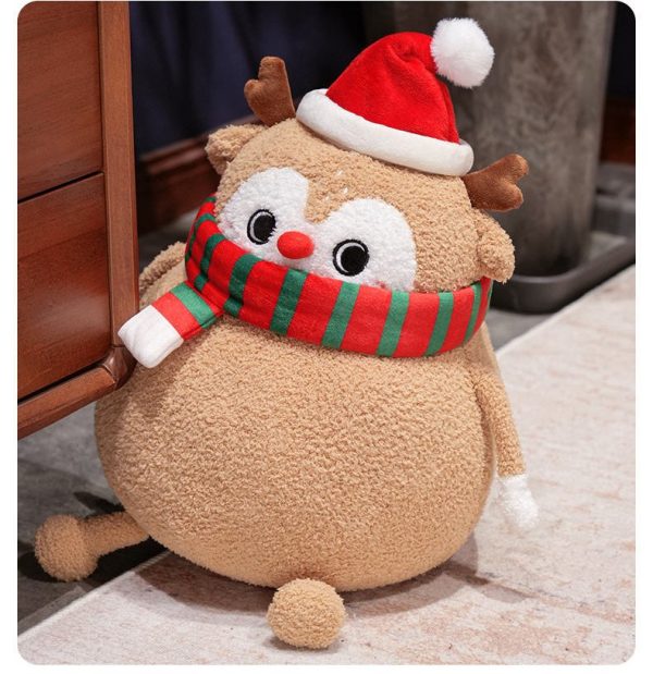 Christmas stuffed animal, Santa, snowman, realistic body pillow, stylish interior, gift, present, various uses - Image 9