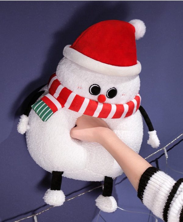 Christmas stuffed animal, Santa, snowman, realistic body pillow, stylish interior, gift, present, various uses - Image 7