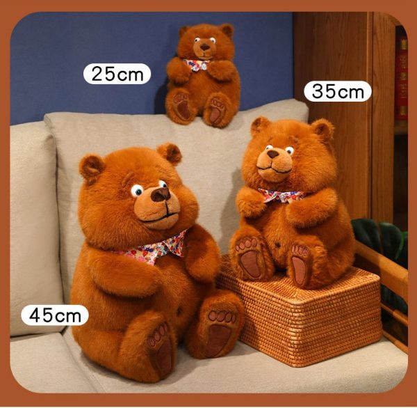Cute Plush Bear Celebration Gift Bedroom Body Pillow Warm Toys for Kids - Image 2