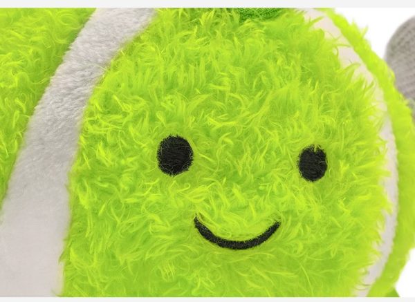 Cute cartoon tennis ball plush toy stress relief toy for student backpack - Image 3